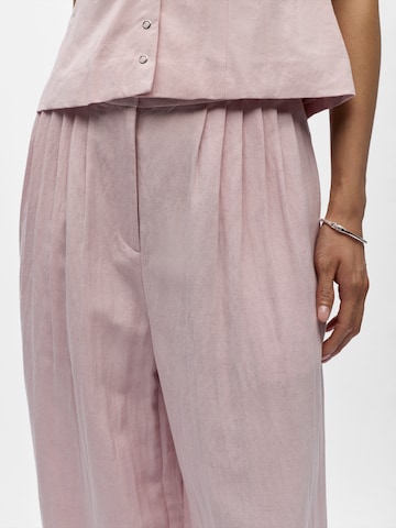 OBJECT Široký strih Plisované nohavice 'OBJMOLLY' - Fialová