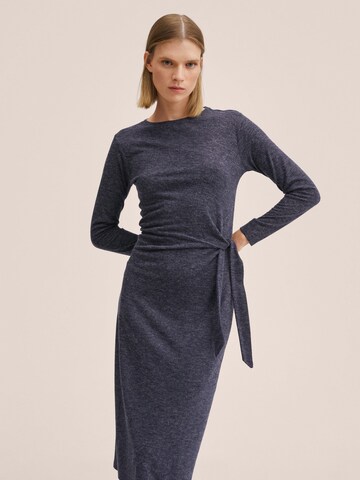 MANGO Knitted dress 'FERTIM' in Blue: front