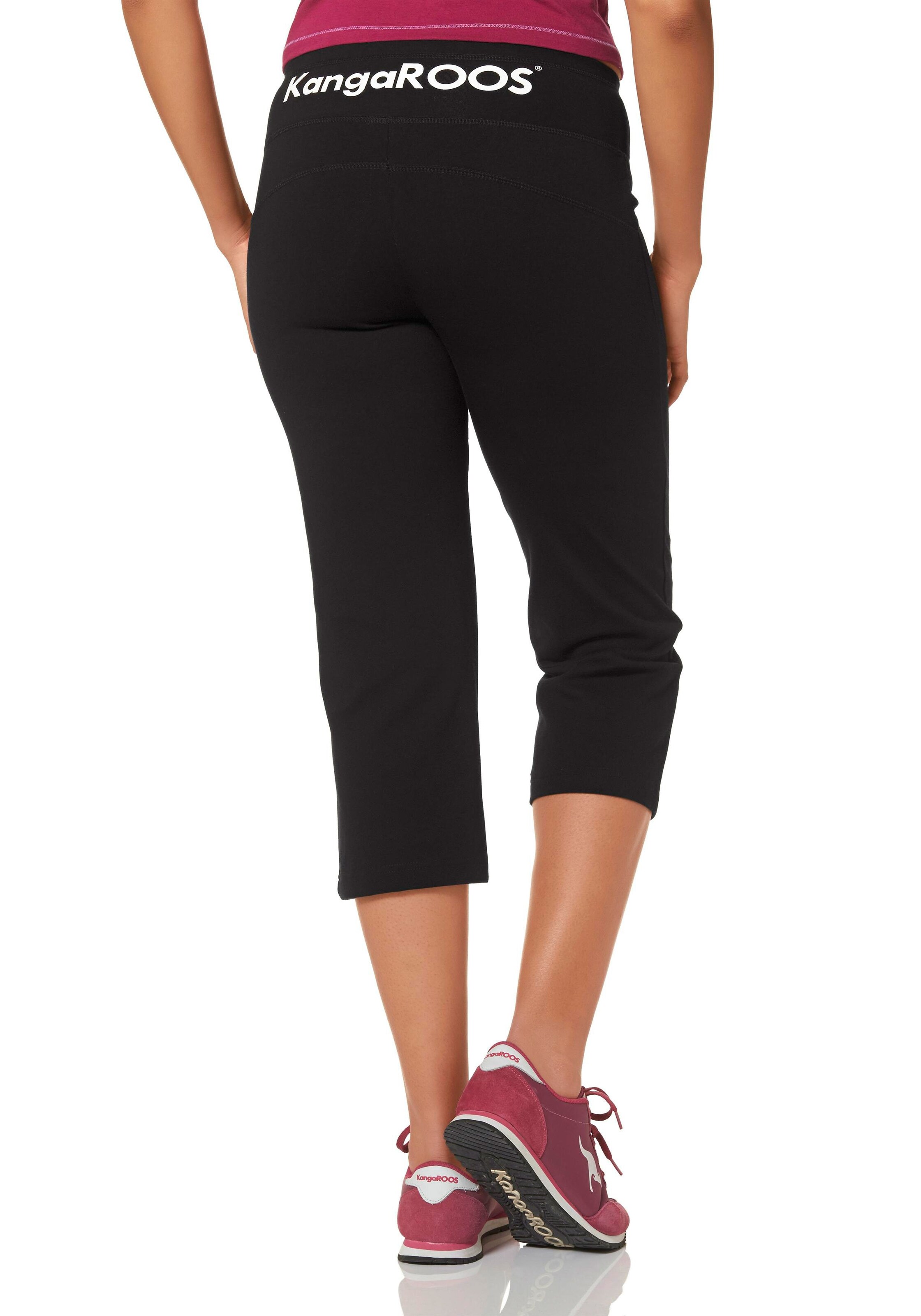 KangaROOS Skinny Workout Pants in Black