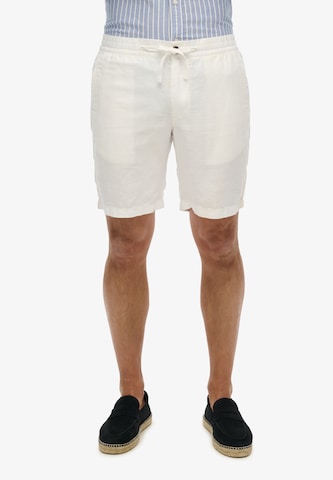 Coupe slim Pantalon chino 'The Merchant Store' Superdry en blanc : devant