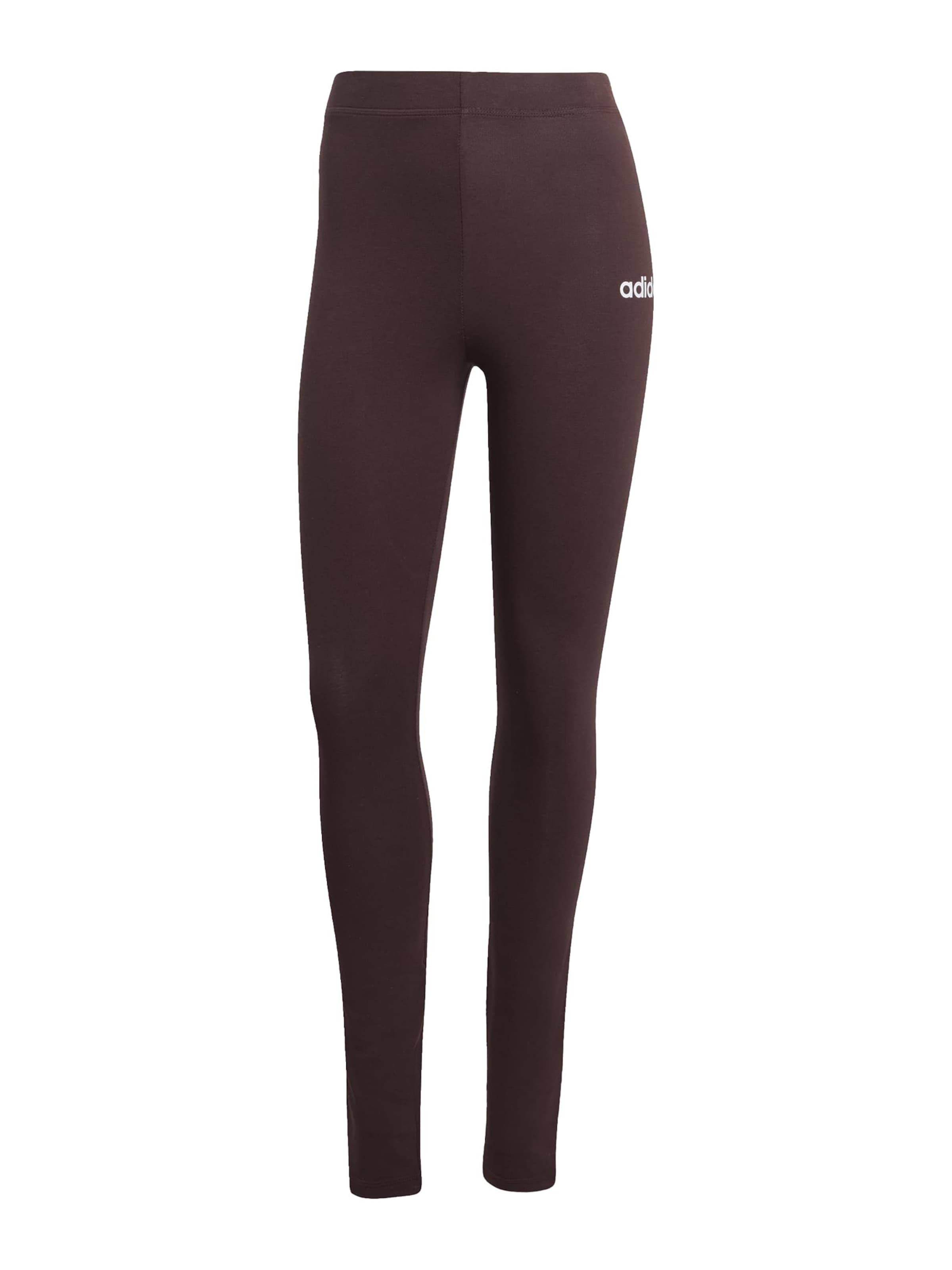 ADIDAS SPORTSWEAR - Skinny Pantalón deportivo 'Essentials' en marrón: frente