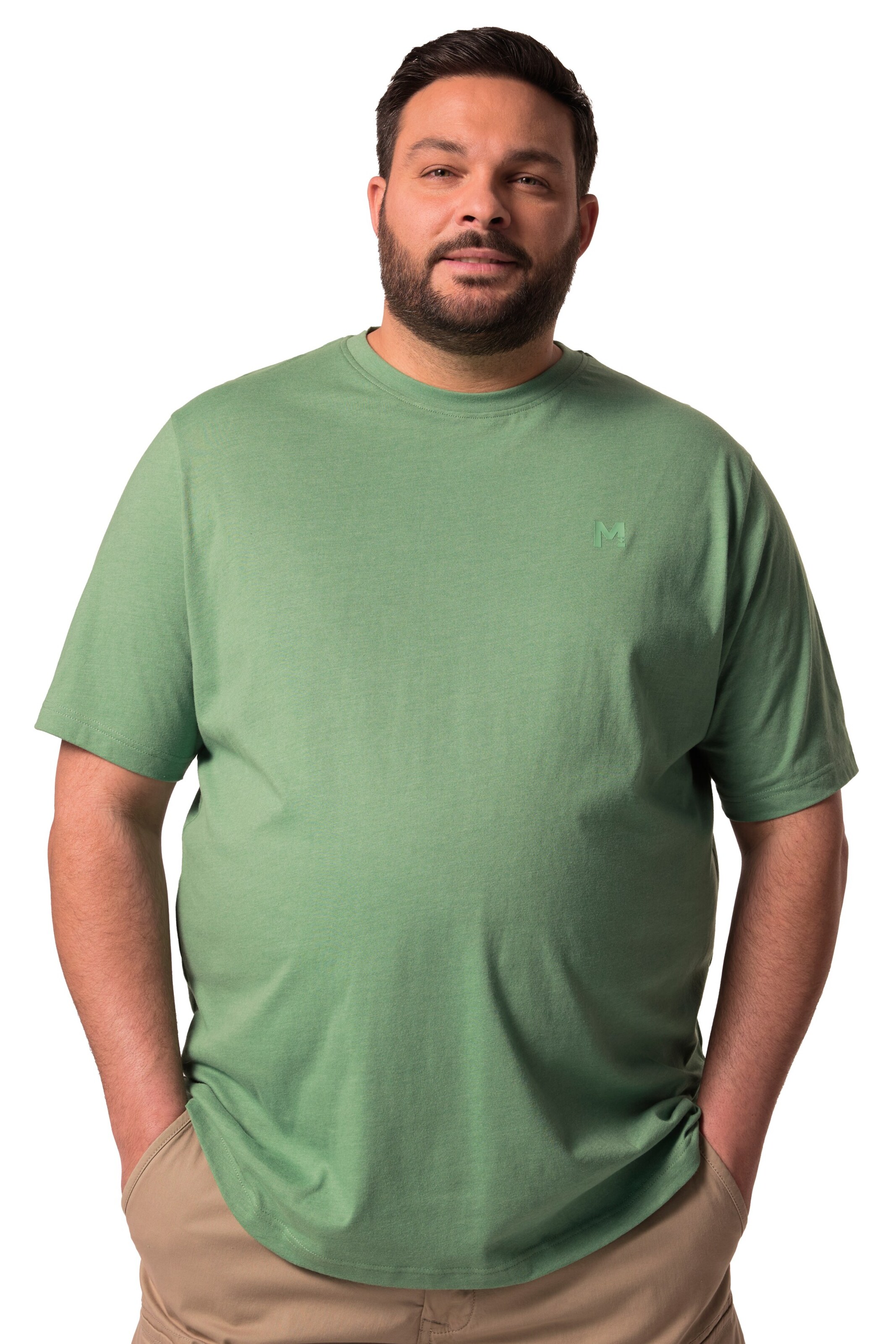 Men Plus T-Shirt in Grün: Vorderseite