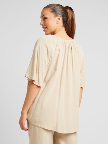 ONLY Carmakoma Bluse 'ERINNA' in Beige