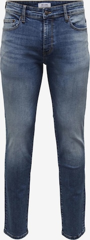 Coupe slim Jean 'Loom' Only & Sons en bleu : devant