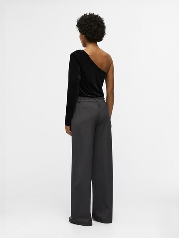 OBJECT Wide leg Broek 'LISA' in Grijs