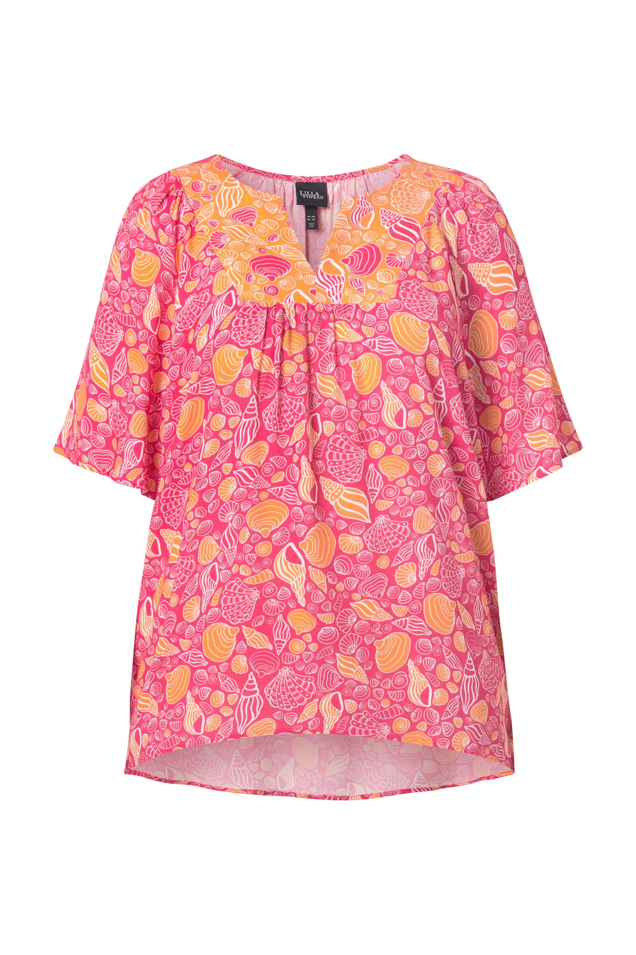 Ulla Popken Tunika in orange / pink / weiß, Produktansicht