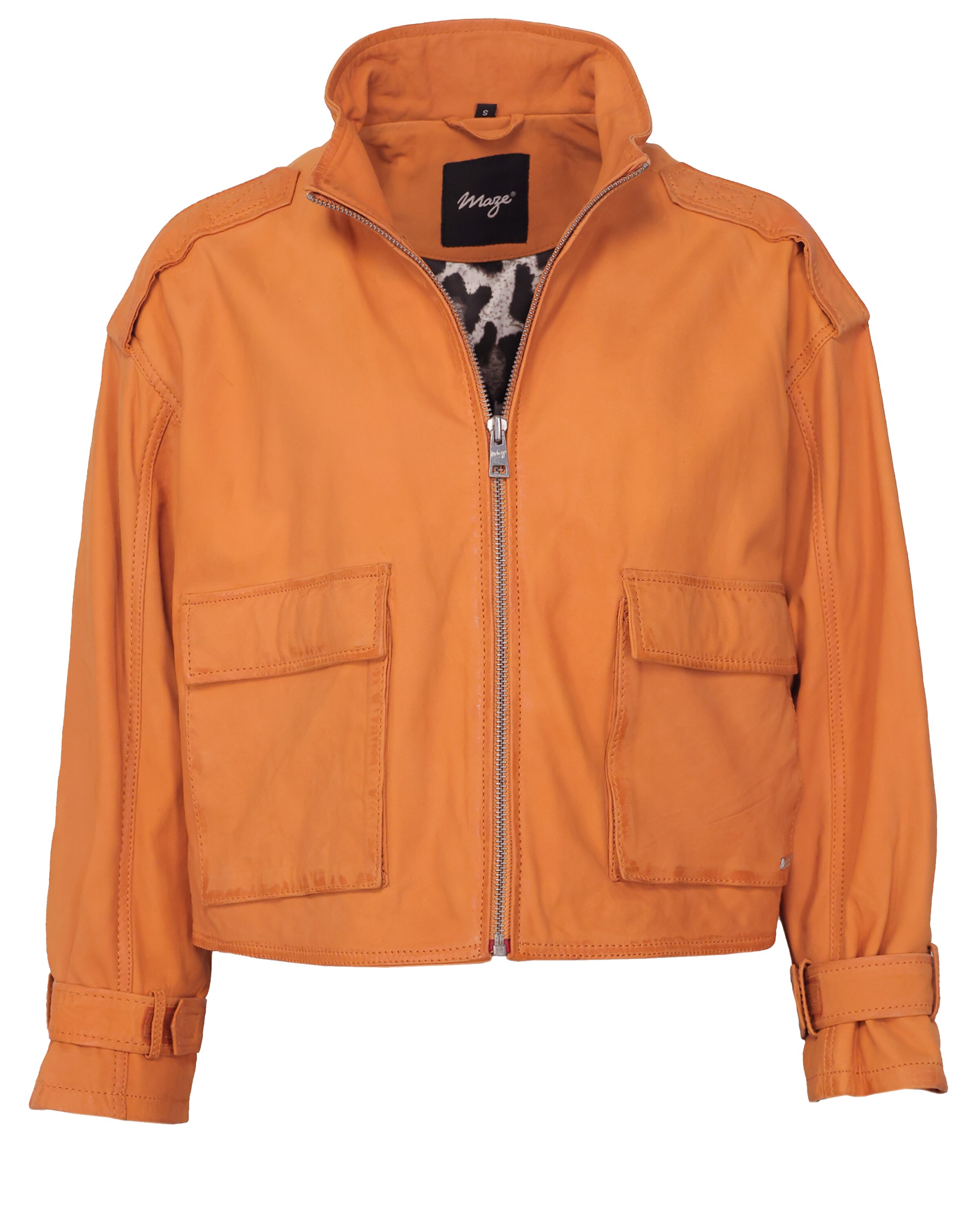 Maze Lederjacke ' 4202123 ' in Orange: Vorderseite