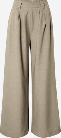 Essentiel Antwerp Wide leg Pleat-front trousers 'BROOD' in Beige: front