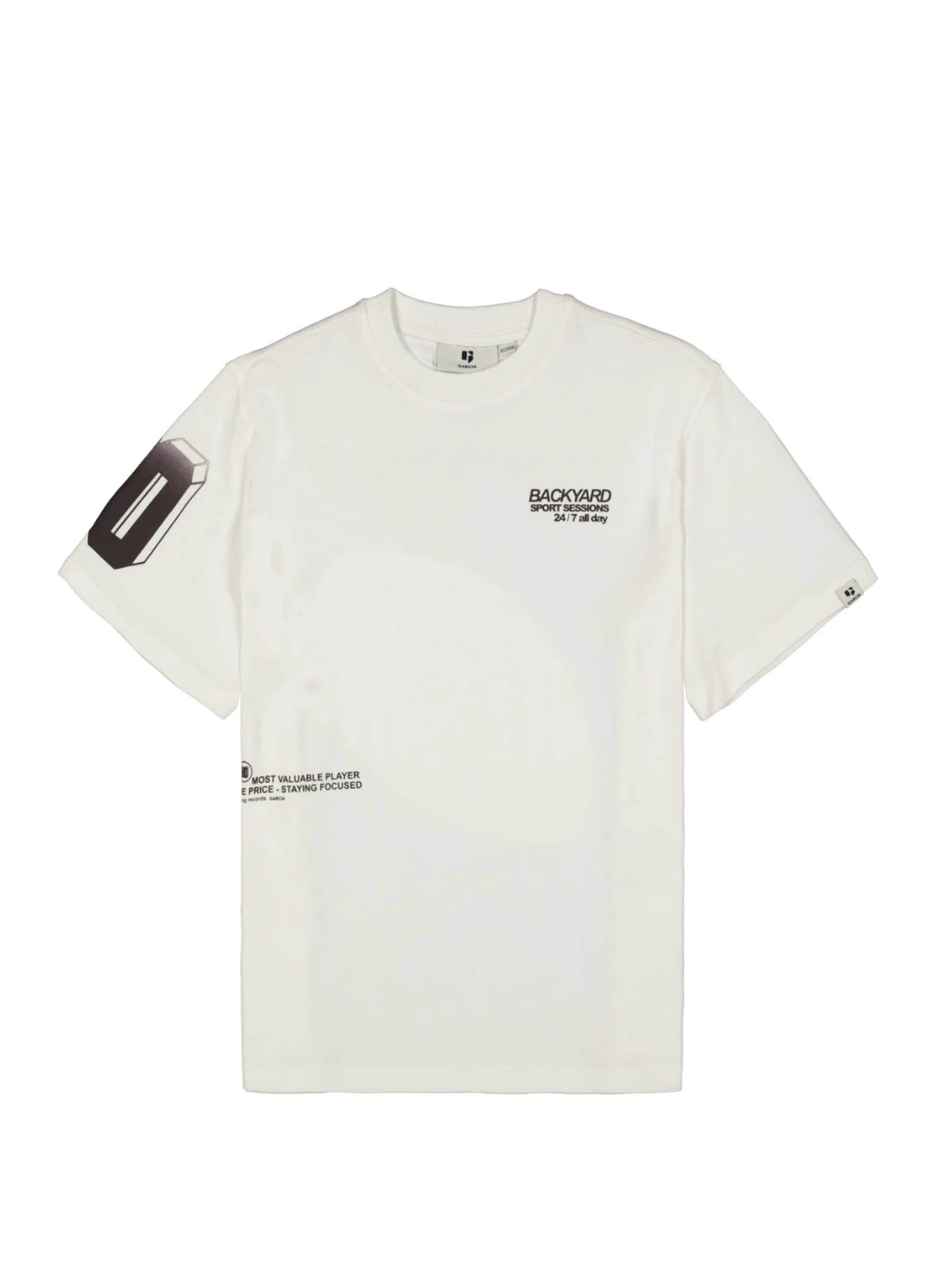 GARCIA Shirt 'Garcia - Jongens t-shirt' in Wit: voorkant