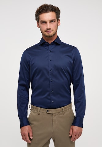 ETERNA Slim fit Zakelijk overhemd in Blauw: voorkant