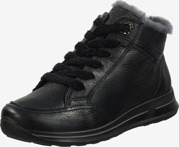 ARA Lace-Up Ankle Boots in Black: front