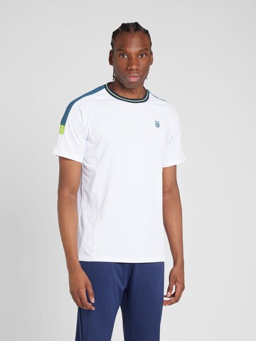 K-Swiss Performance - Camisa funcionais 'HYPERCOURT' em branco: frente