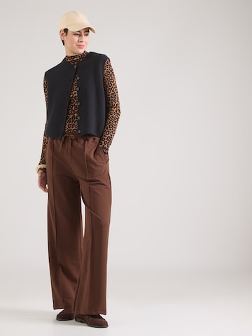 ABOUT YOU Широкий Штаны 'Franca' в Коричневый