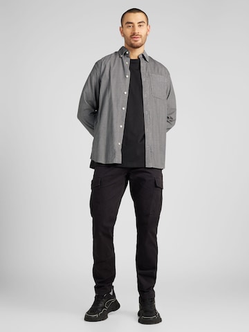 JACK & JONES Regular fit Button Up Shirt 'BROOK' in Grey
