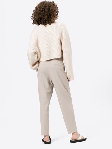 FIVEUNITS Loose fit Trousers with creases 'Hailey' in Beige