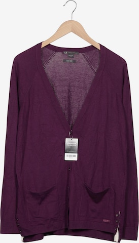 ARMANI EXCHANGE Strickjacke L in Lila: Vorderseite