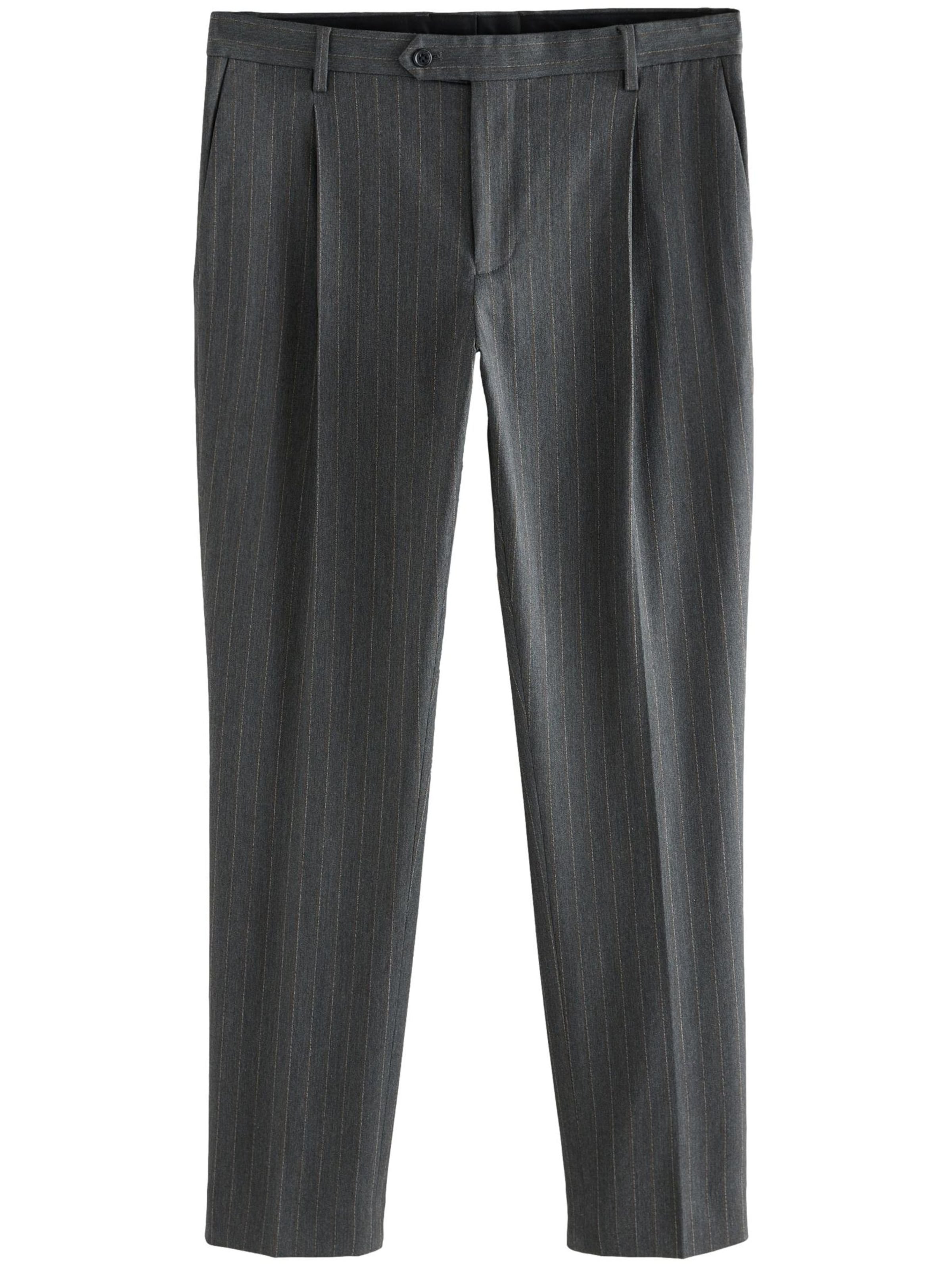 Pantaloni con pieghe Next di colore marrone / grigio / grigio scuro, Visualizzazione prodotti