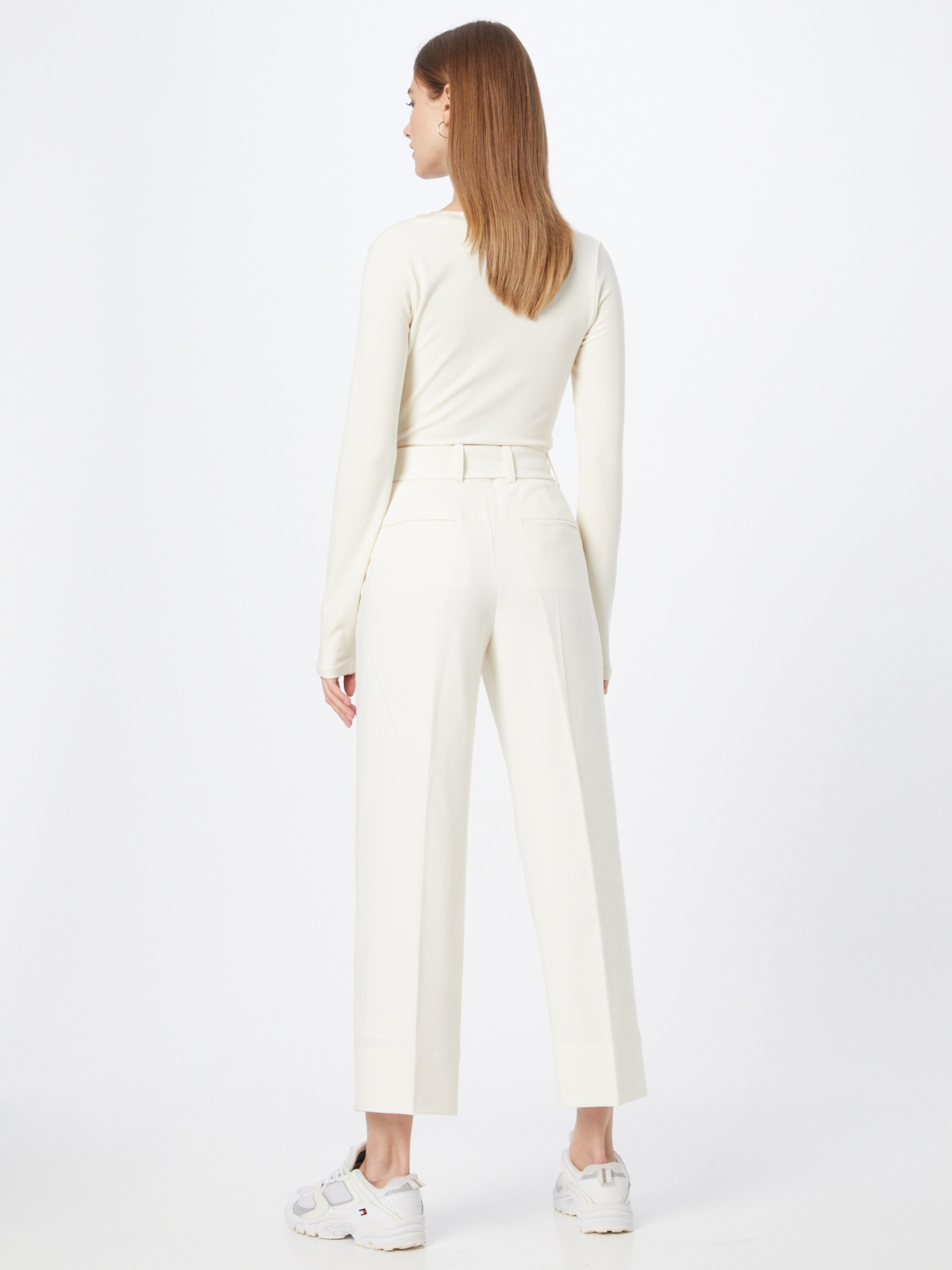 Donna Premium Club Monaco Pantaloni con piega frontale ENAMEL in Bianco 