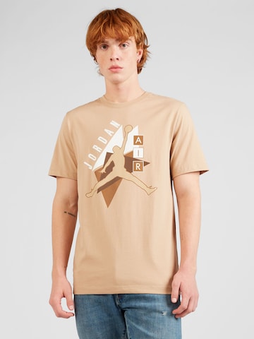T-Shirt Jordan en marron : devant