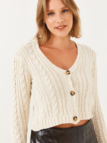 Bianco Lucci Плетена жилетка в бежово: отпред