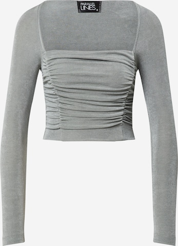 T-shirt Parallel Lines en gris : devant