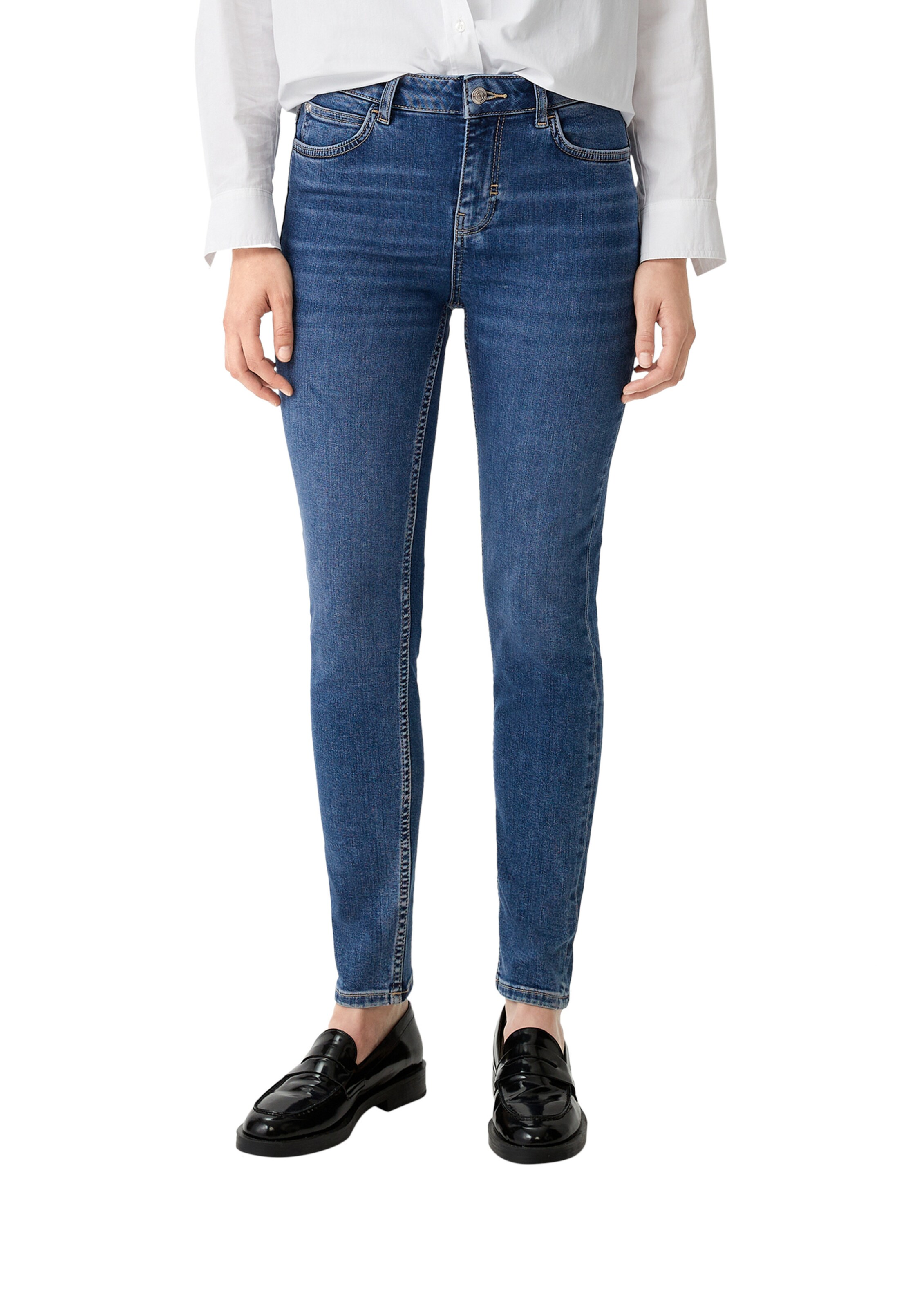 COMMA Regular Jeans in Blauw: voorkant