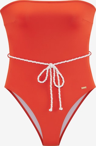oranžinė Copenhagen Studios Bandeau Maudymosi kostiumėlis: priekis