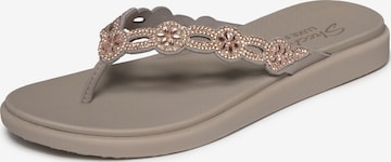 SKECHERS T-Bar Sandals in Brown: front