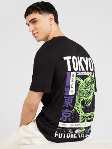 Tricou 'TOKYO' de la JACK & JONES pe negru
