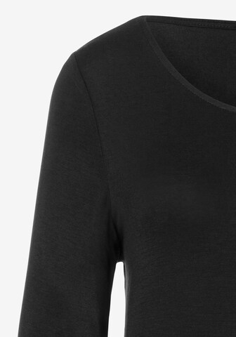 LASCANA Shirt in Schwarz