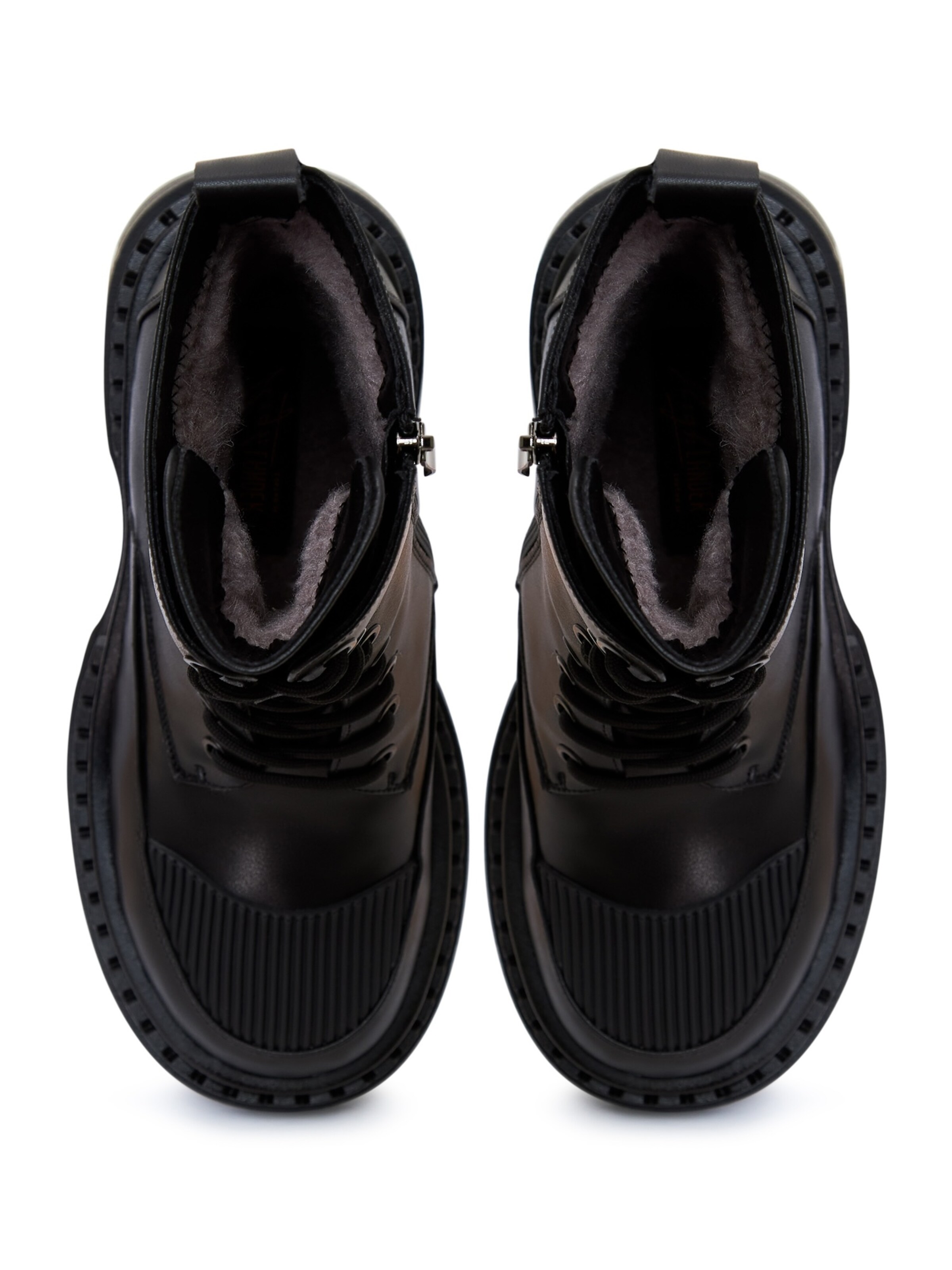 CESARE GASPARI Lace-Up Ankle Boots in Black