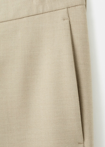 MANGO MAN Slim fit Pleat-Front Pants in Beige