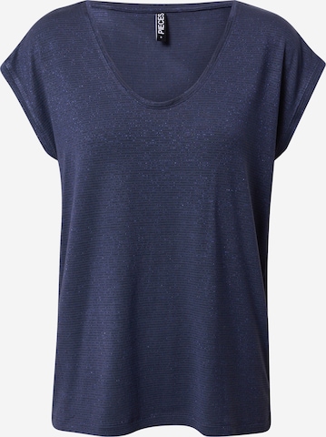 PIECES T-Shirt 'Billo' in Blau: predná strana