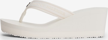 Tongs TOMMY HILFIGER en blanc : devant
