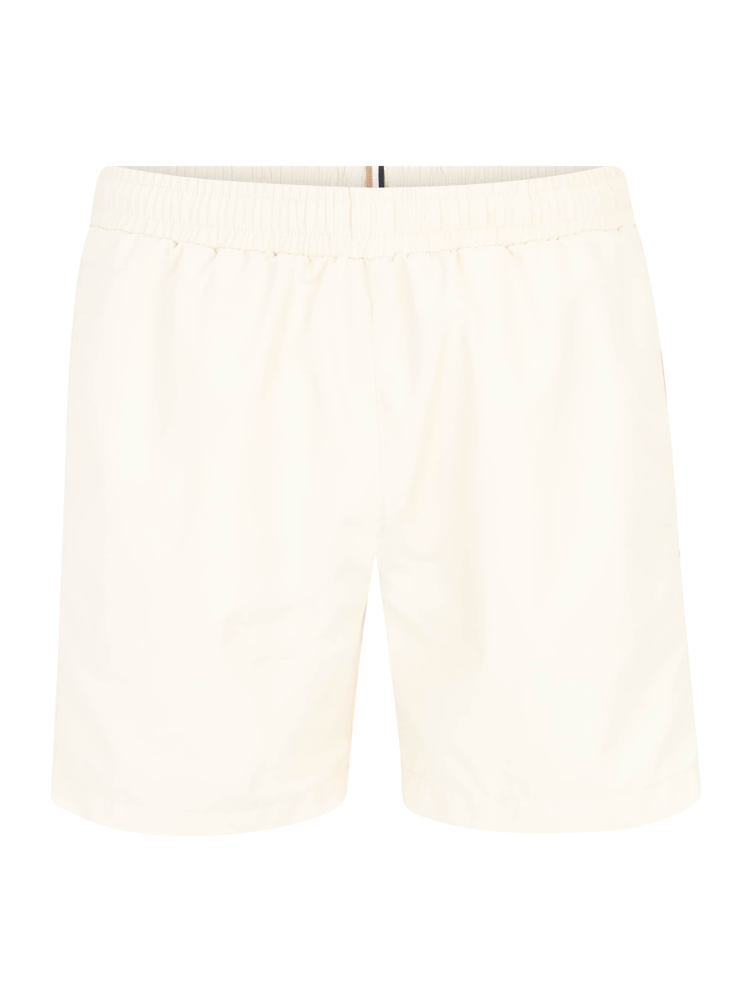 BOSS - Calções de banho 'Dolphin' em branco: frente