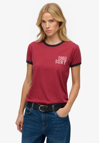 T-shirt Superdry en rouge : devant
