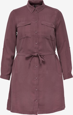 ONLY Carmakoma Shirt Dress 'Laris' in Purple: front