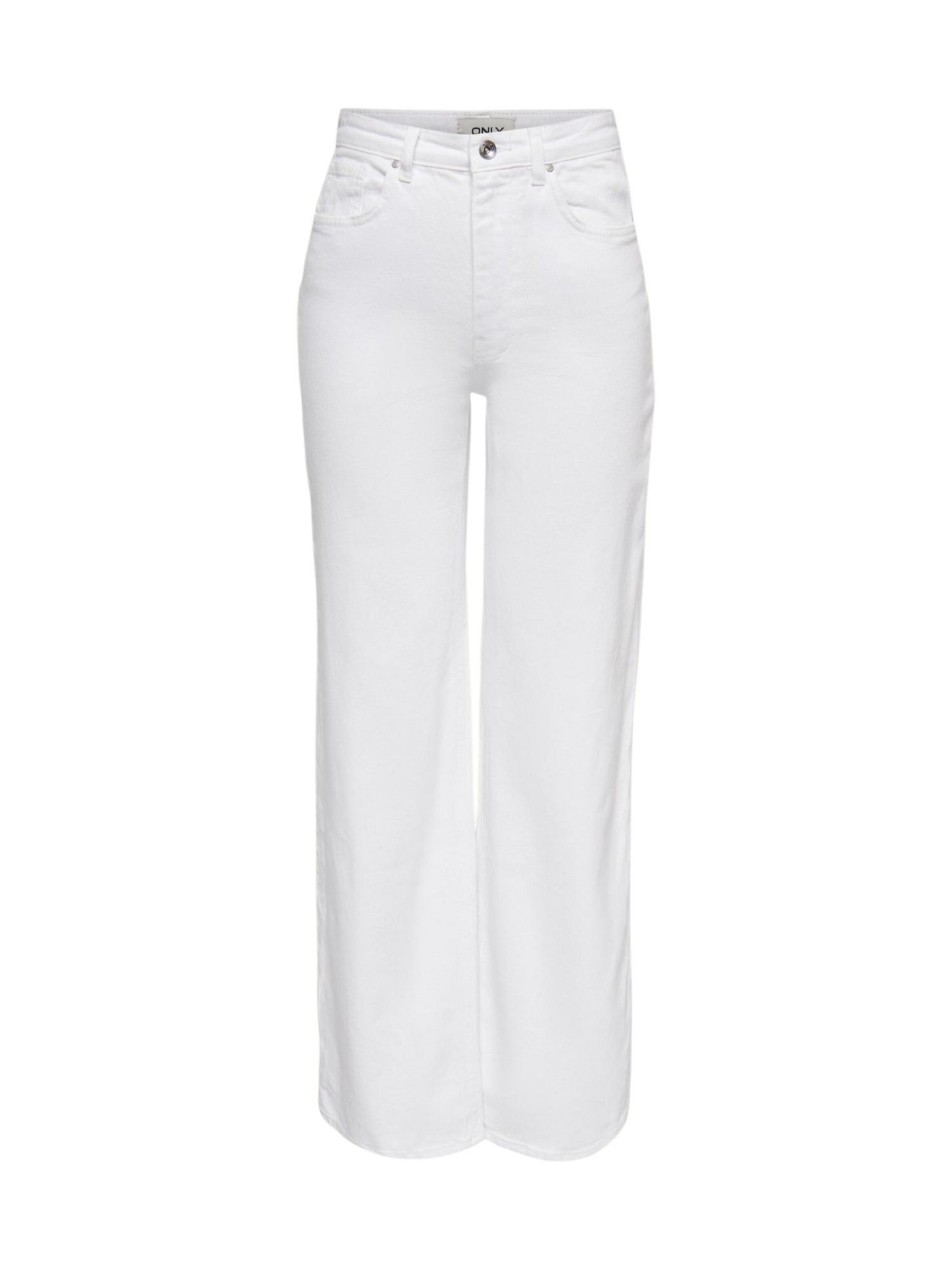 Wide leg Jeans 'ONLJUICY HW WIDE LEG DNM REA NOOS 15288219' di ONLY in bianco