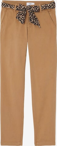 Regular Pantalon chino 'KRISTIN' Le Temps Des Cerises en marron : devant