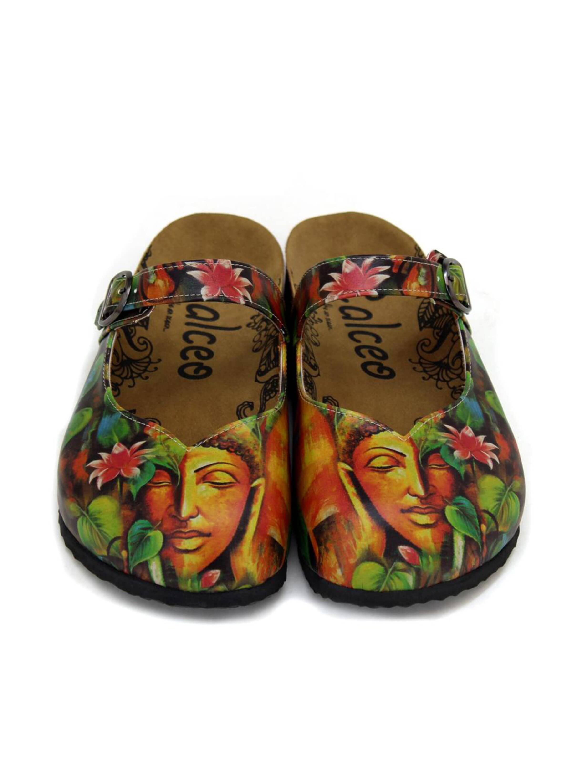Clogs 'Women Calceo Multicolor Clogs CAL2212 with Buddha' di Goby in colori misti