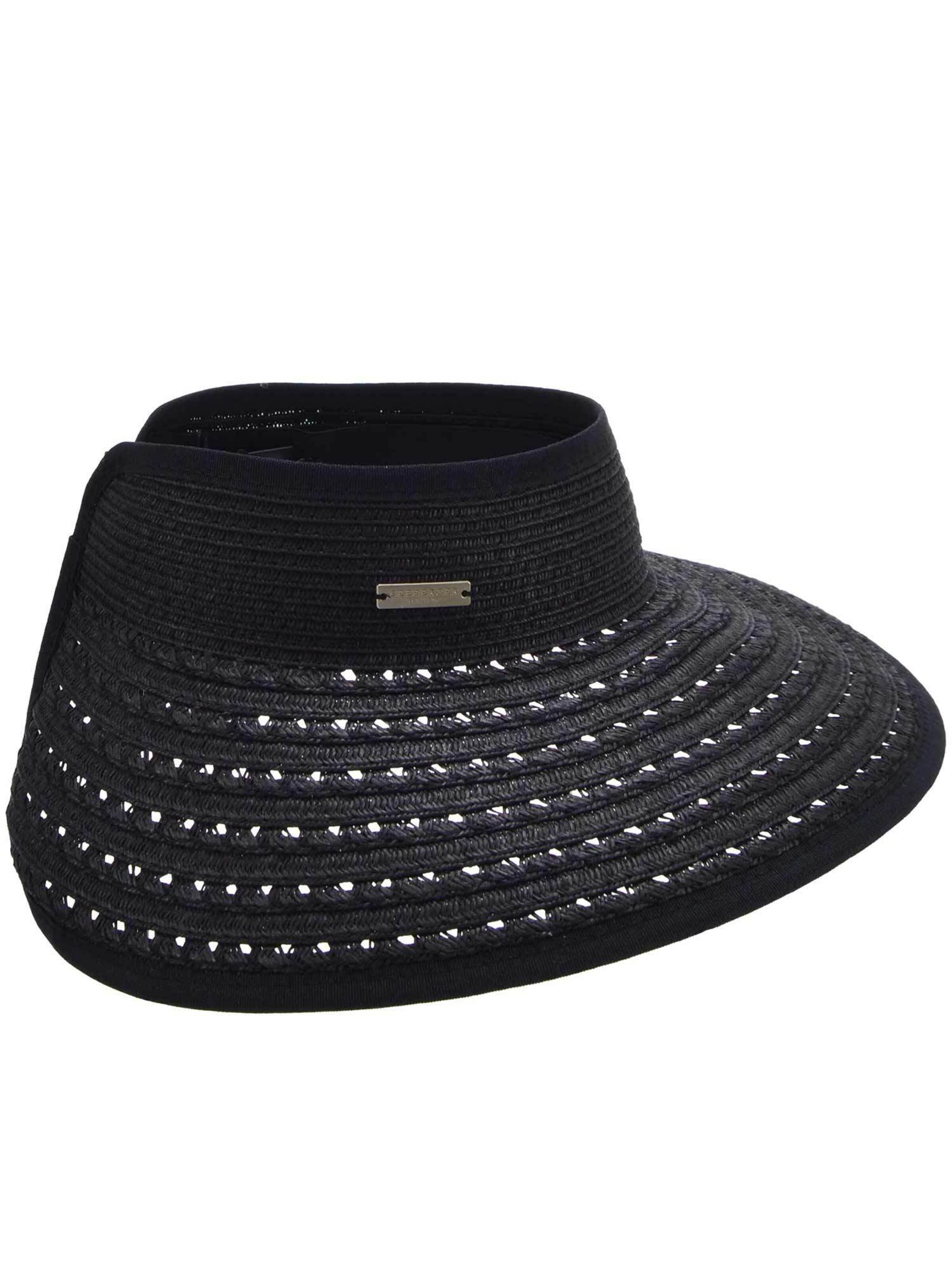 Seeberger Hut 'Visor'‌‌‌‌‌‌‌‌ in Schwarz: Vorderseite