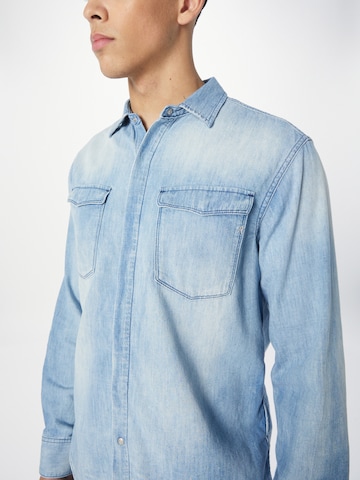 mėlyna REPLAY Standartinis modelis Marškiniai