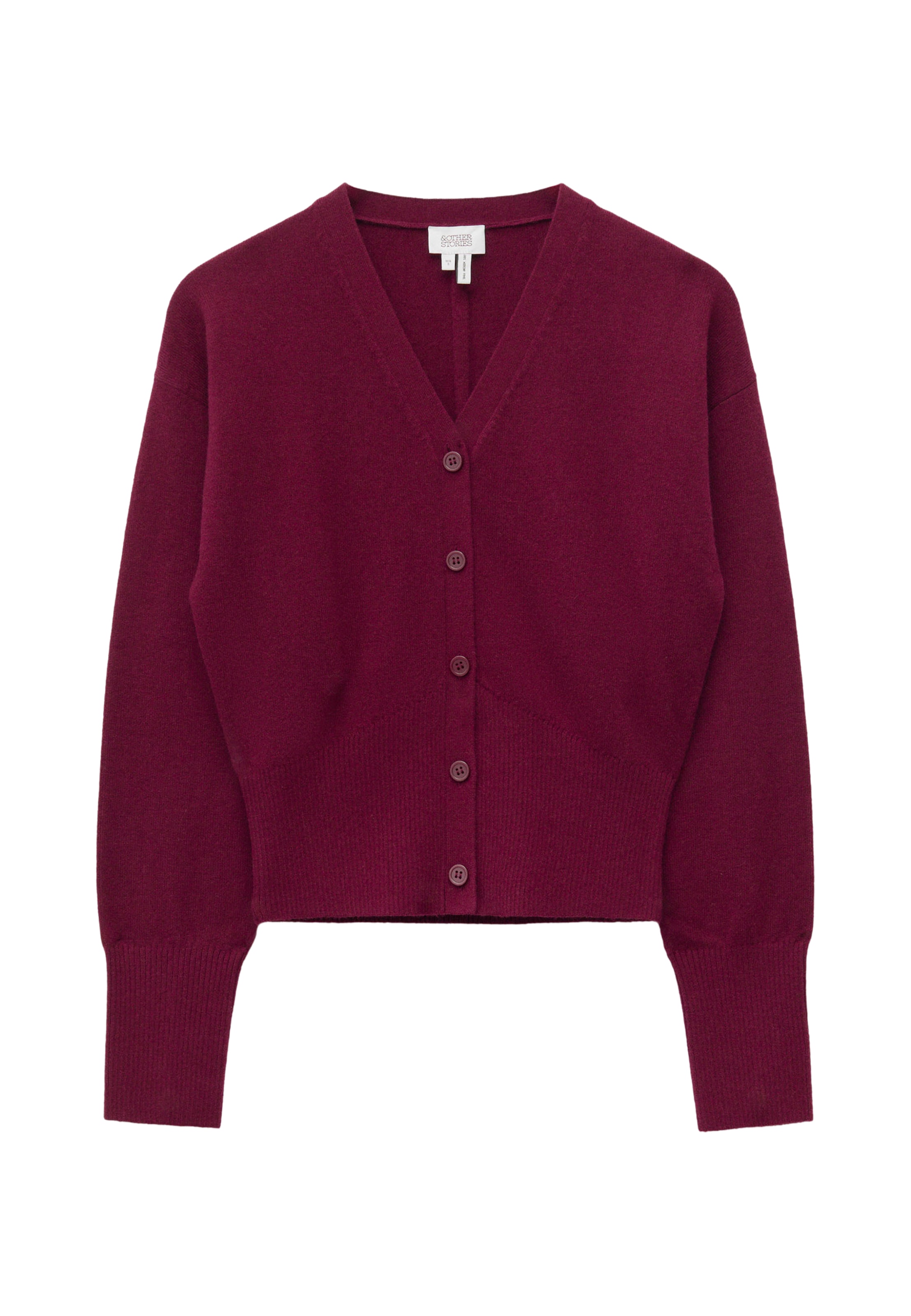 & Other Stories Gebreid vest in XS in de kleur Roodviolet, Productweergave
