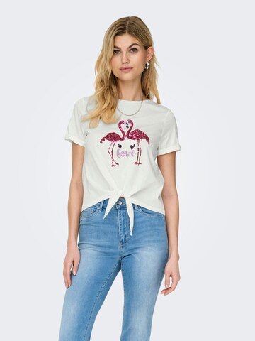 ONLY Tricot 'Dora' in Wit: voorkant