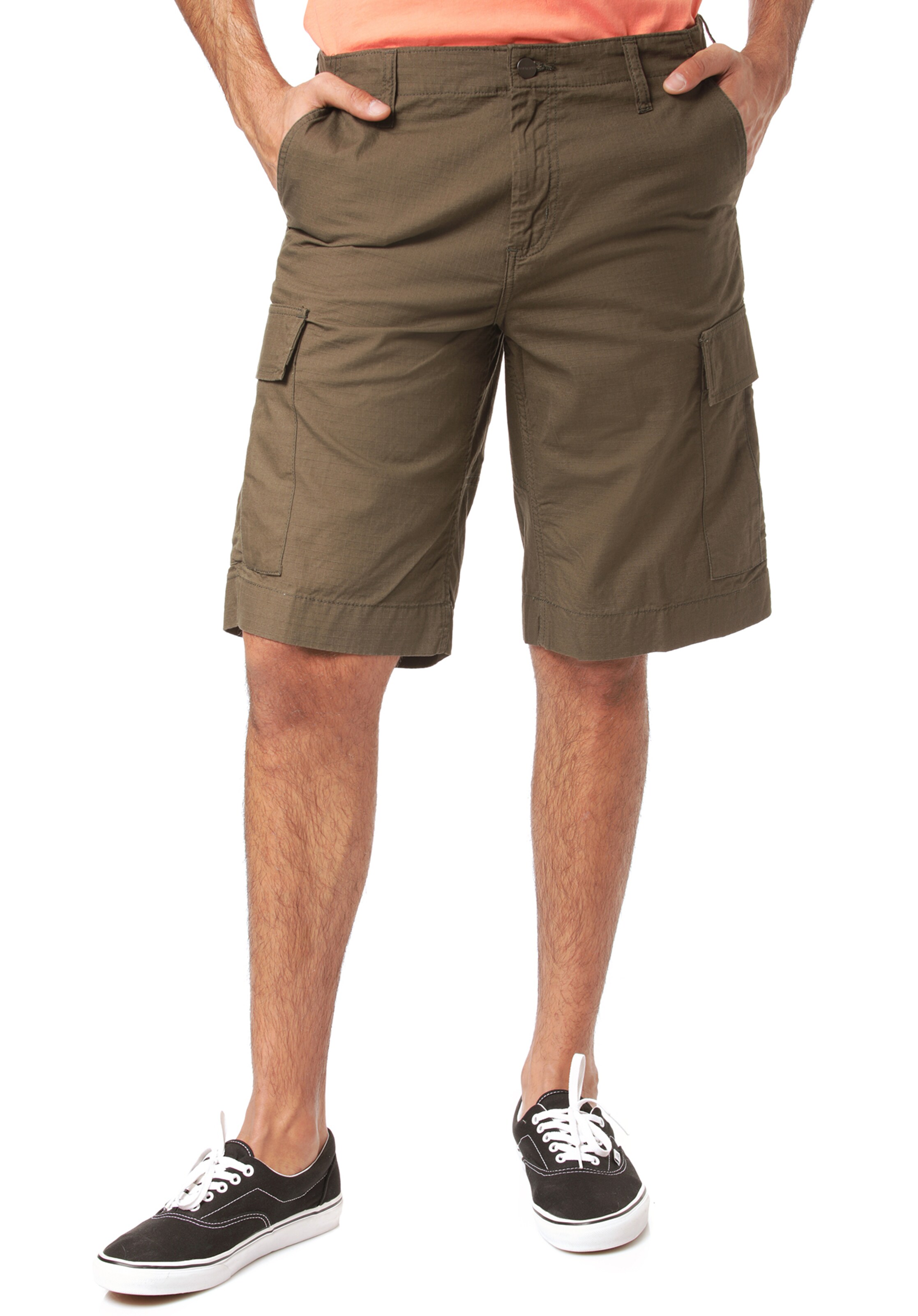 Loosefit Pantalon cargo Carhartt WIP en vert : devant