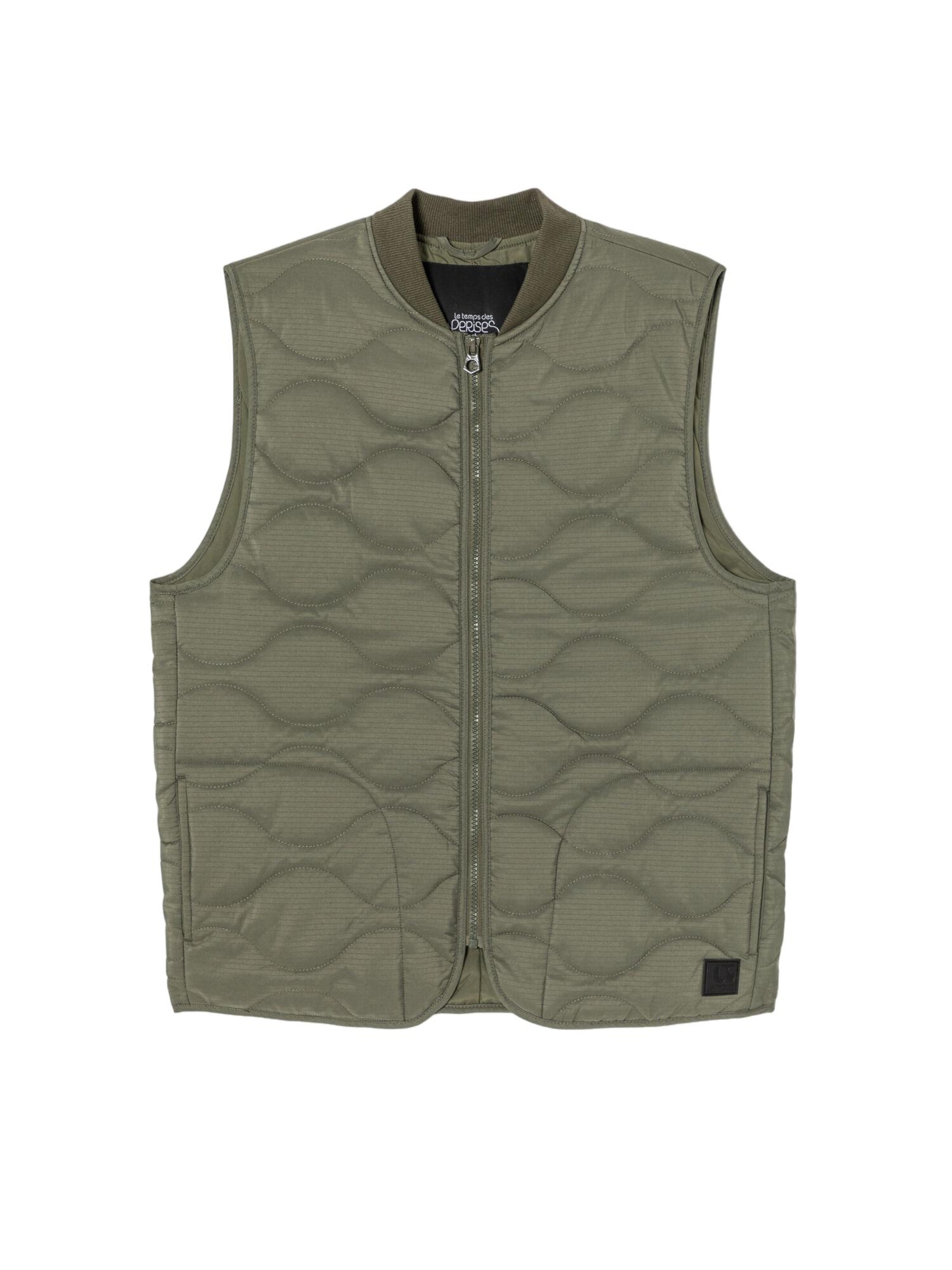 Le Temps Des Cerises Bodywarmer 'GESOR' in Groen: voorkant