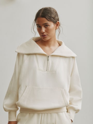 Sweat-shirt self. en beige : devant