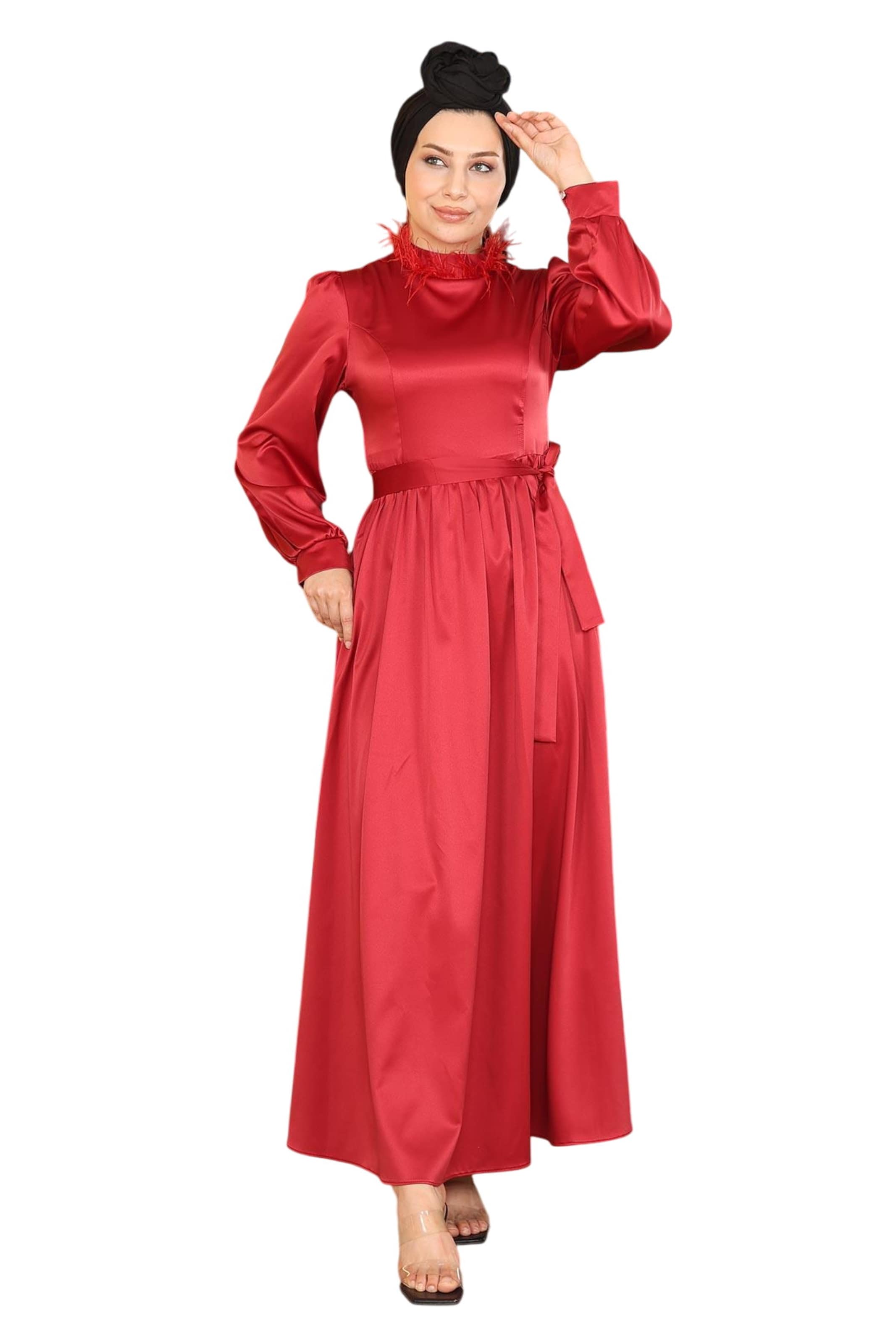 MODAMIHRAM Avondjurk in Rood: voorkant