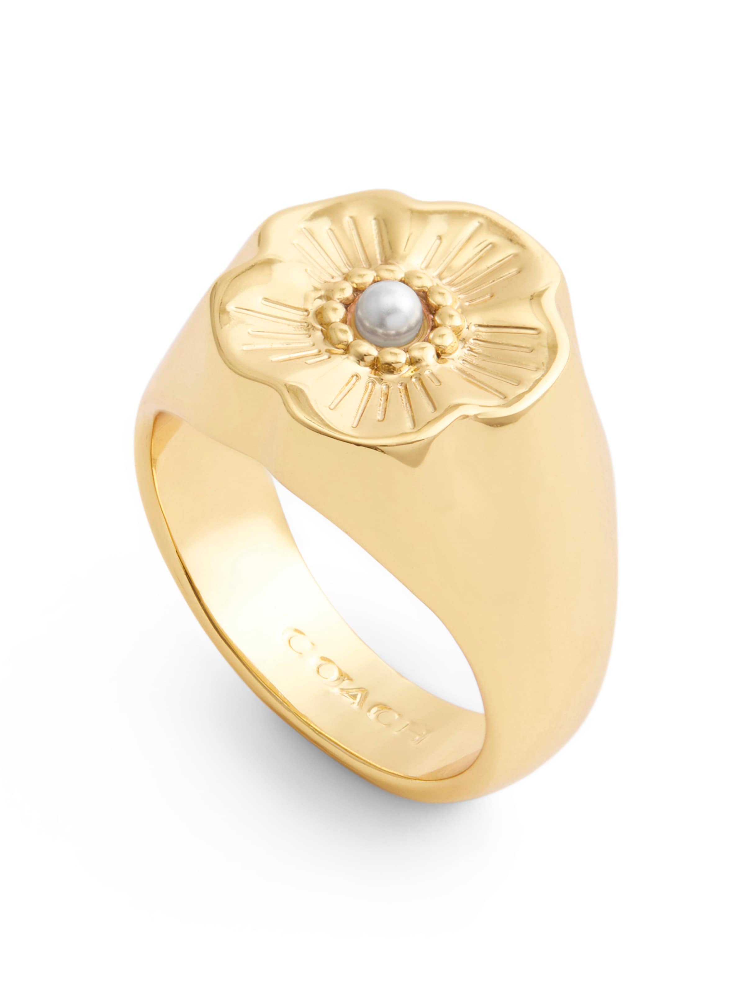 COACH Sormus 'TEAROSE COCKTAIL' värissä kulta: etupuoli