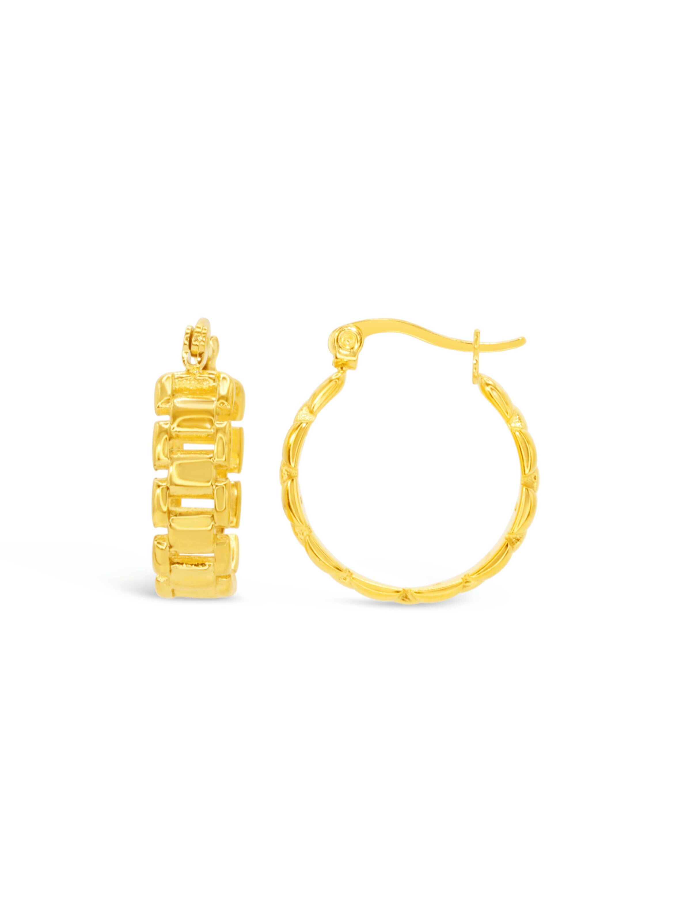 ARS-ARGENTI Ohrringe 'TIME WARP'‌‌‌‌‌ in Gold: Vorderseite